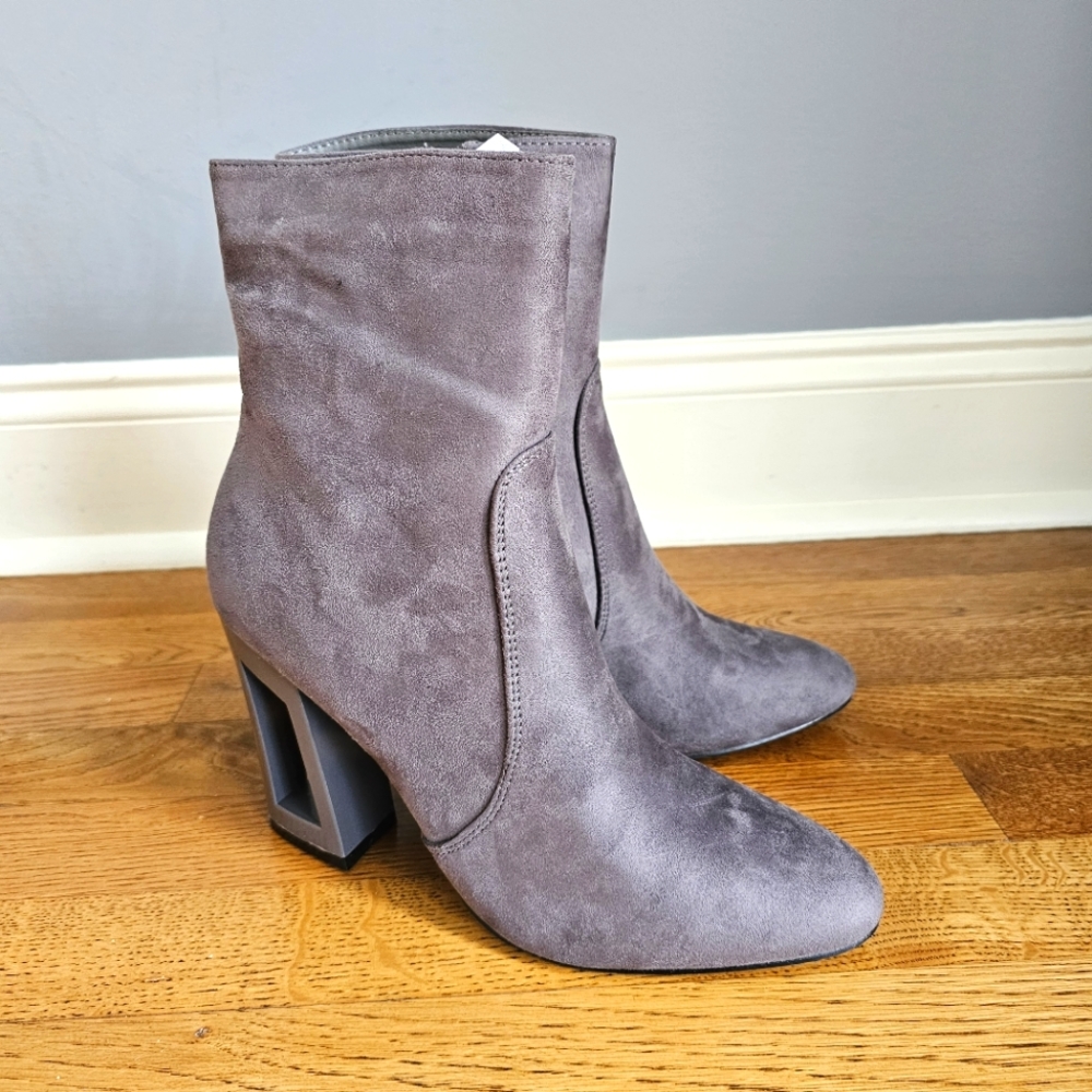 NEW! Faux Suede Cut Out Bootie